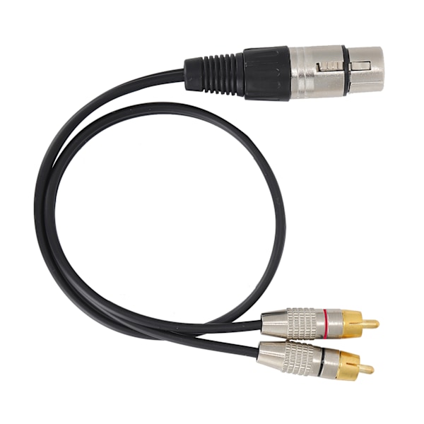 Audio Splitter 1 XLR Hunkontakt til 2 RCA Hanstik Stik Kabel til Hjemmebiograf og Professionelt Lydudstyr Hunkontakt 2m