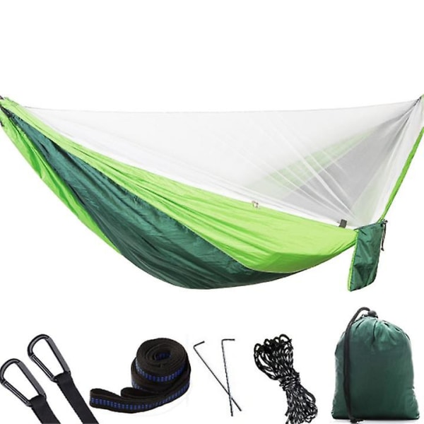 Faldskærm myggenet hængekøje & camping hængekøje, bærbar hængekøje Nylon enkelt og dobbelt hængekøje, med