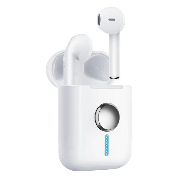 N10 Plast Ultralåg Effekt Förbrukning Blinkande Ljus Flip Fingertopp Rotation Trådlös Bluetooth Hörlurar