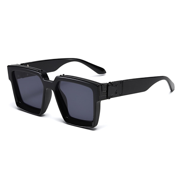 Sommer Strand Disco Solbriller Briller Generøs Ramme Solbriller Mænds Og Kvinders Solbriller Black Gray