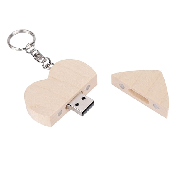 Lönn Hjärta Form Data Lagring USB 2.0 Flash Drive U Minne Disk  Kompatibel USB1.1(8GB)