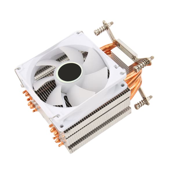 CPU Luftkøler 3.5in 7 Blade 6 Varmerør 3pin 12VDC 48CFM 22dB CPU Køleventilator til 2011 Bundkort med Bagplade
