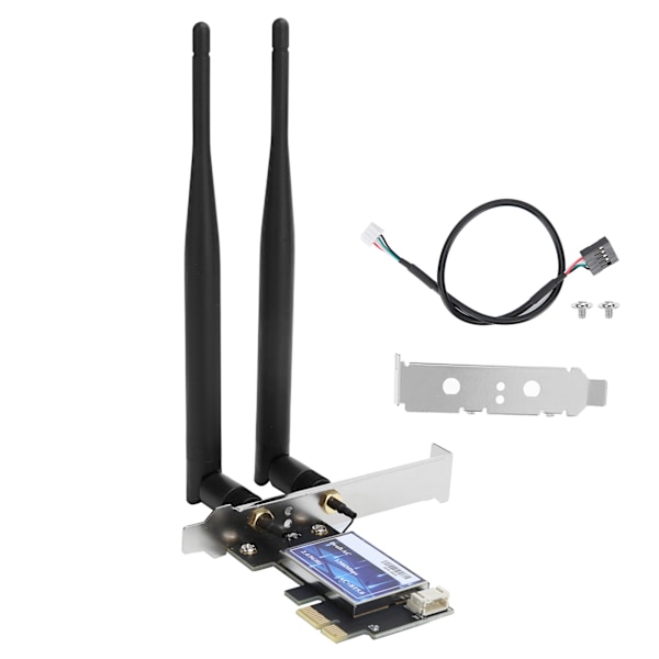 WRRealtek RTL8822CE Bluetooth 5.0 2.4GHz 5GHz PCI1X Trådløs Nettverksadapter