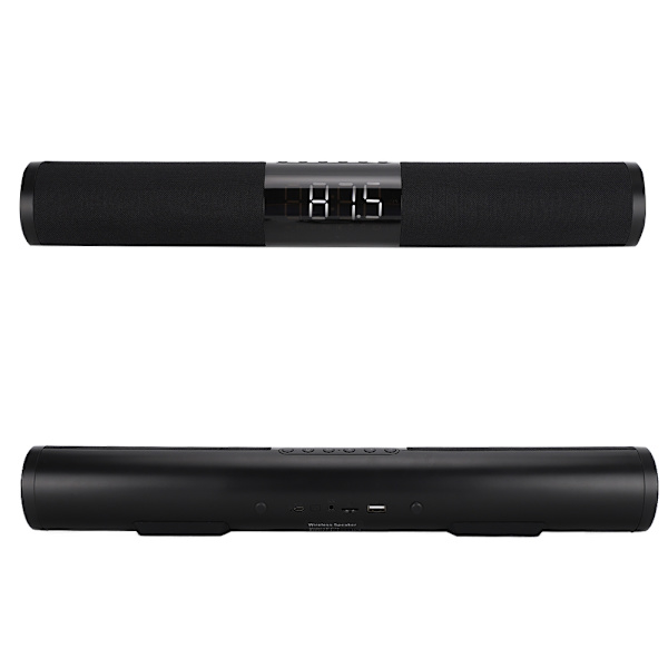 LP-C18 Bluetooth-högtalar väckarklocka Mega Bass Surround Sound Dual Horn Dual Diaphragm