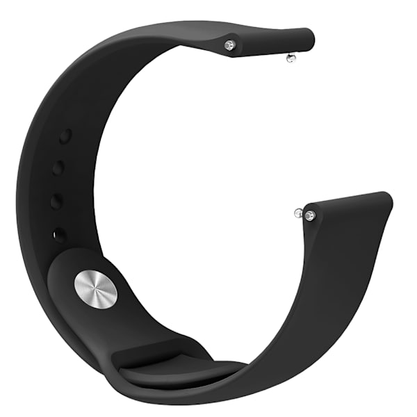Snygg silikonklockarmband med spänne i rostfritt stål för Active 3 Move hr-klocka (svart)