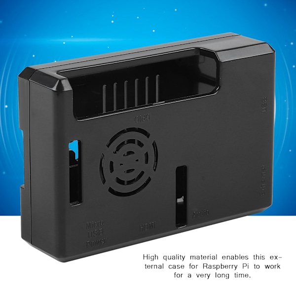 Hurtigere Varmeafledningsskal til Raspberry Pi Sort Skal til Raspberry Pi Model B+/3/2 Model B