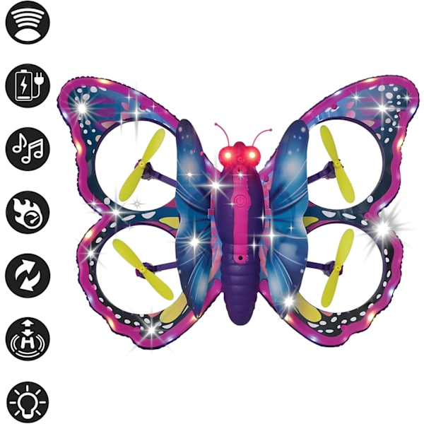 Crosslander Butterfly, Kaukosäädöllä Lentävä Perhonen, Silmukoita, Kaukosäädin 2 Ohjaustilalla, Ääni- ja Valovaikutukset, Vaaleanpunainen