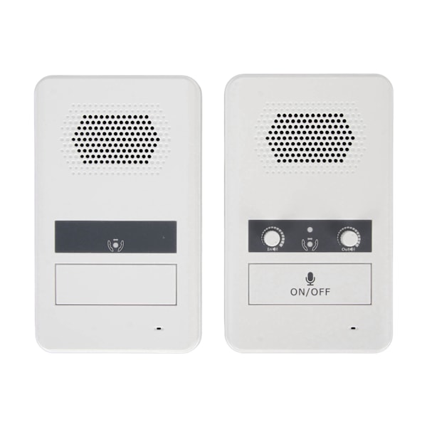 Dubbelriktad diskbänksintercom Premium-högtalare Känslig mikrofon 3W fönsterintercomsystem för bank  100‑240V Vit
