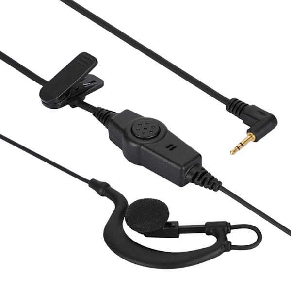 G-formad enkel stift walkie talkie headset tvåvägsradio hörlurar öronkrok