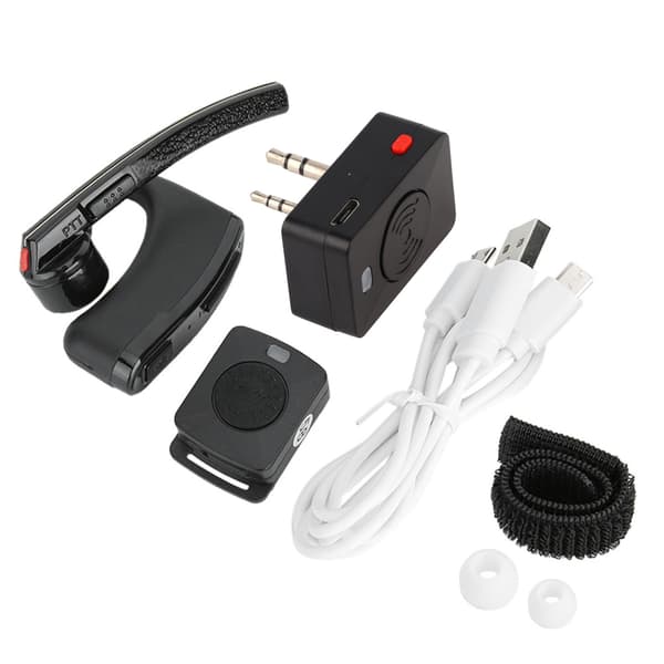 K-Shape Structure Single Bluetooth Wireless Ear Hook Walkie Talkie Headset Two Way Radio Headse