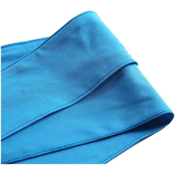 Hurtigtørkende sportspannebånd for kvinner og menn, fukttransporterende pannebånd med stretch, pannebånd, hodebånd, skjerf, wrap, bandana Blue