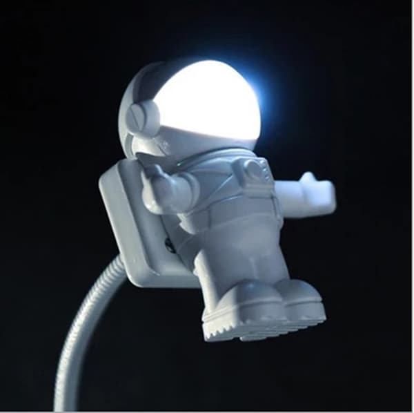 Kreativ Astronaut LED Fleksibel USB-lys til bærbar PC Notebook