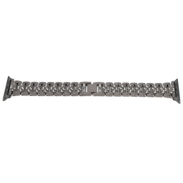 Rannekoru täynnä timantteja, metalliranneke, korvaava ranneke, yhteensopiva IOS-kellon kanssa 42mm/44mmMusta