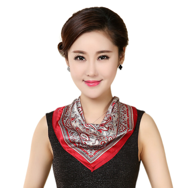AVEKI Silk Feeling Head Scarf Fashion Satin Hair Scarf Square Scarves for Women Gifts 20.8×20.8 inches, SR19