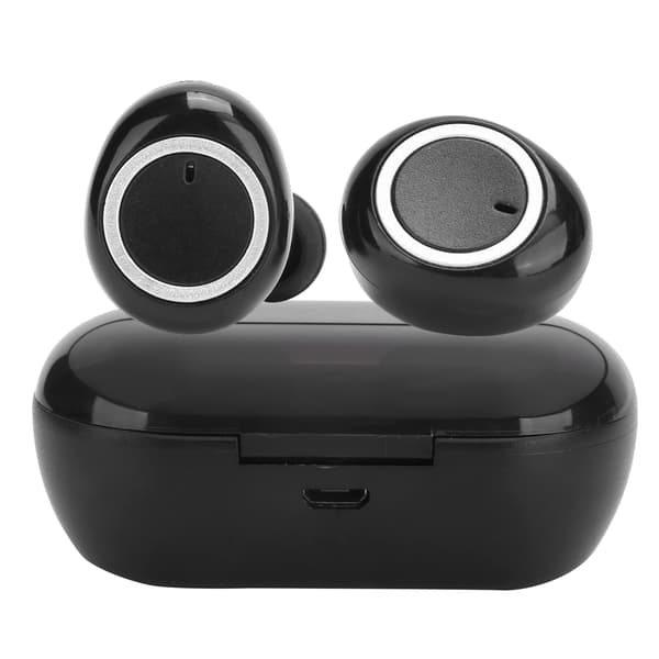 BTHi30 Bluetooth 5.0 Stereo True Wireless Earphone Noise Reduction Binaural Headset (Sølv Sort)