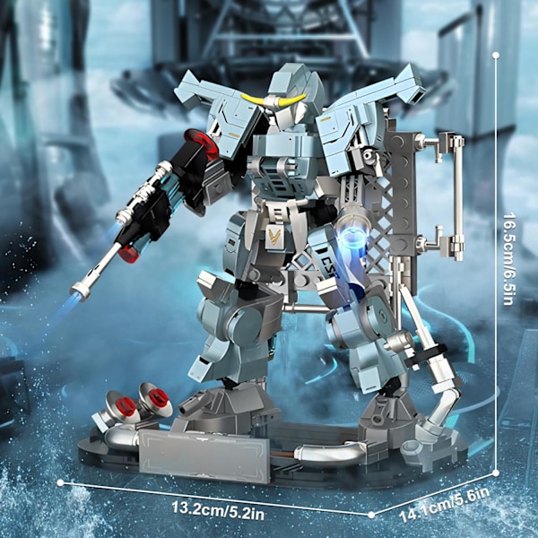 Ismaskin Byggmodell Leksak för Barn, Cool Joint Rörlig Mech Display Set med Exklusiv Display Stativ, Födelsedagspresenter för Pojkar 8-12（428PCS）