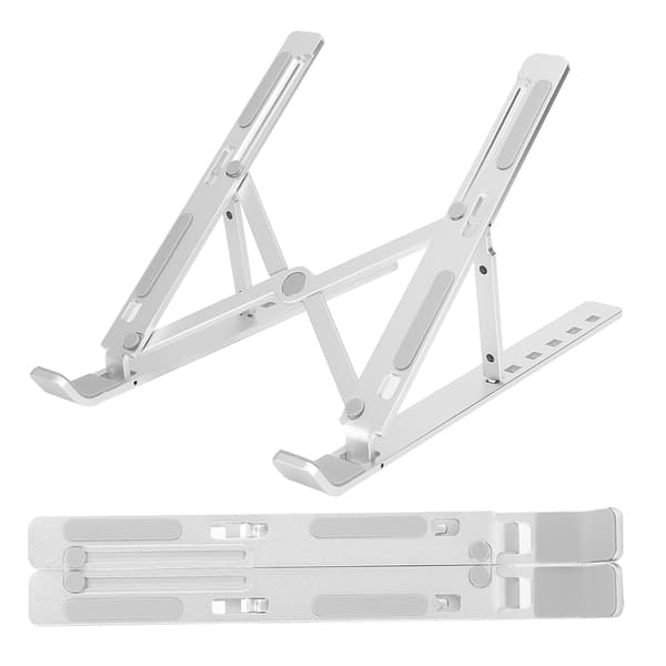 Justerbar bærbar computerstand i aluminiumlegering til bærbare computere under 15,6 tommer, sølv