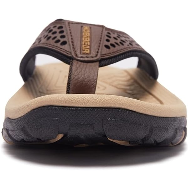 Herrsport Flip Flops Komfort Casual Thong Sandaler Utomhus L+brown 42