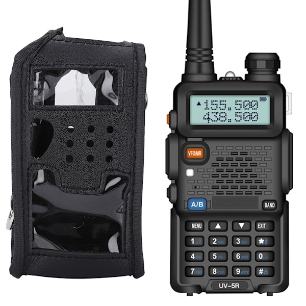 Walkie Talkie Læder Etui Cover til BAOFENG UV-5R  UV-5RA  Plus UV-5RE Plus UV-5RB