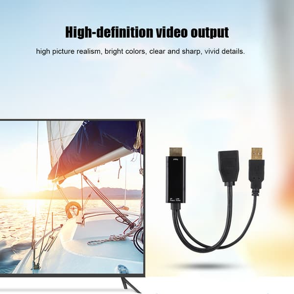 4K 10MB/S Multifunktion HD Display HDMI til DP Konverter Adapter Kabel