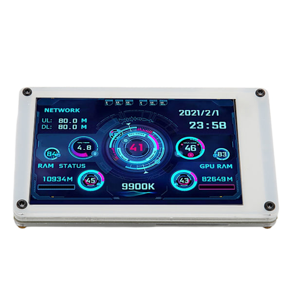 3,5-tommers datamaskin temperaturmonitor med dobbel USB-grensesnitt IPS USB-miniskjerm PC CPU GPU RAM HDD datamonitor for AIDA64 for Windows