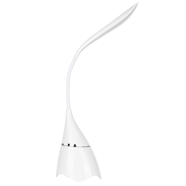 T11 USB-laddningsbar LED-bordslampa Högtalare Bärbar skrivbordslampa Högtalare för Bluetooth (Vit)