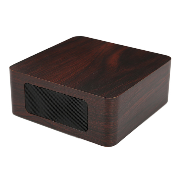 Q1A Trådlös Bluetooth-högtalare Subwoofer Stabil Bärbar USB-skrivbord Retrohögtalare för hemValnöt