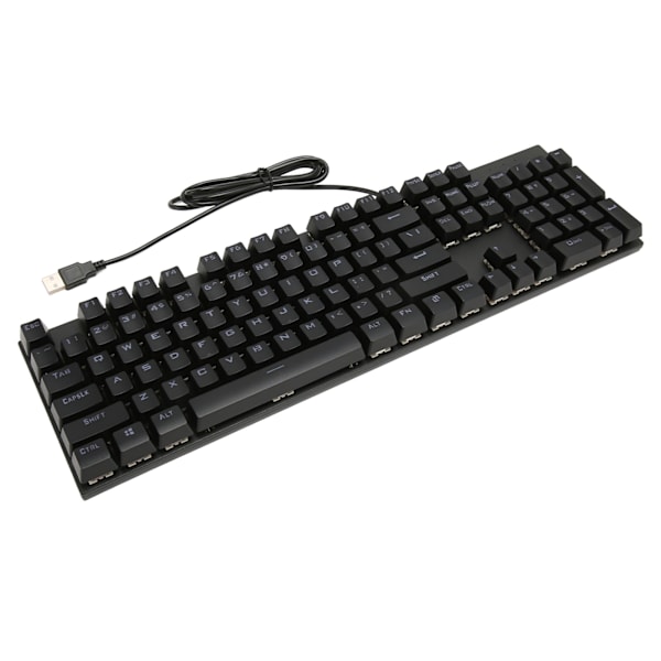 Mekanisk tangentbord i fullstorlek, 104 tangenter, USB-anslutet speltangentbord med numeriskt tangentbord, röd brytare för Windows, svart