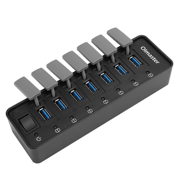 HB-8717U3 7-Port USB 3.0 HUB 12V 3A Output Splitter Computer Tilbehør