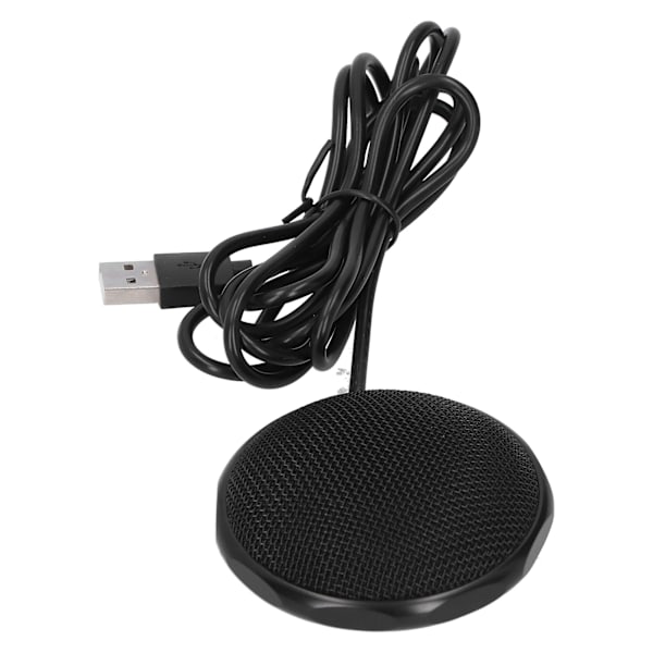 USB Omnidireksjonell Kondensatormikrofon 360 Graders Pickup Desktop Mic for Møte Business Conference