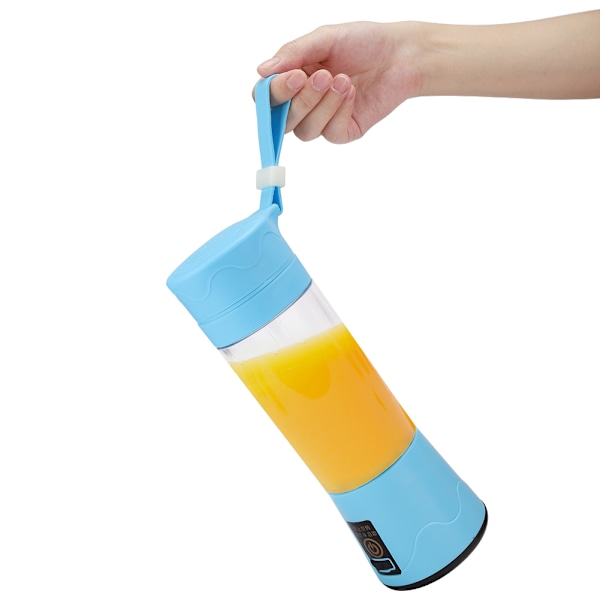 380ml Bärbar Mini USB Hem Elektrisk Fruktmixer Mixer Juicer med 4 Blad (Blå)