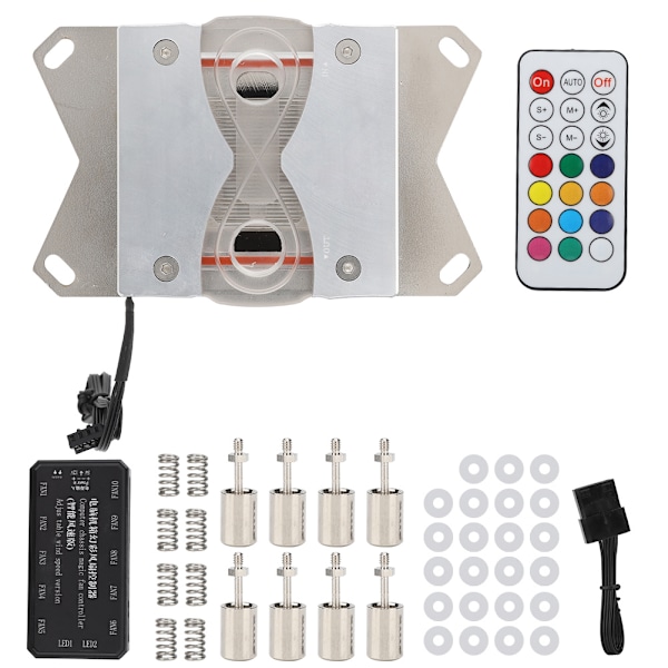CPU Vandkølingsblok til AM3 AM4 Med Controller Support Brilliante Lyseffekter