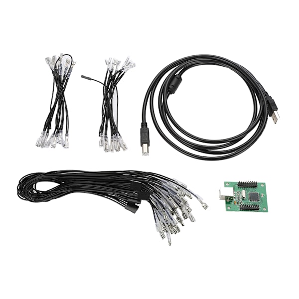 Arkad till USB-kontrollerkabelkit 2-spelare Encodermodulbräda USB-kabel för PS3/PC