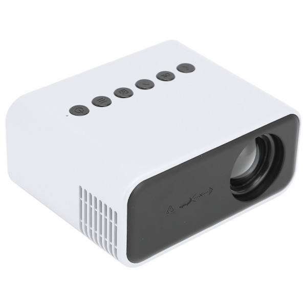 Bærbar Mini Projektor Hjemmekino Mobiltelefon Projektor for Skjermprojeksjon 100‑240V Hvit EU-plugg