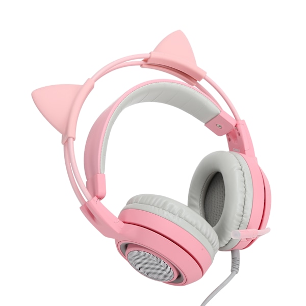 Somic Headset Mikrofon Hovedmontert 7.1 Kanal Hoved USB Broadcast Rosa Lys for ESports Spill (Rosa)