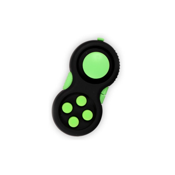 Dekompressionskub Dekompressionshandtag Silikonnyckelhandtag Fingertop Game Toy - Svart Och Grön
