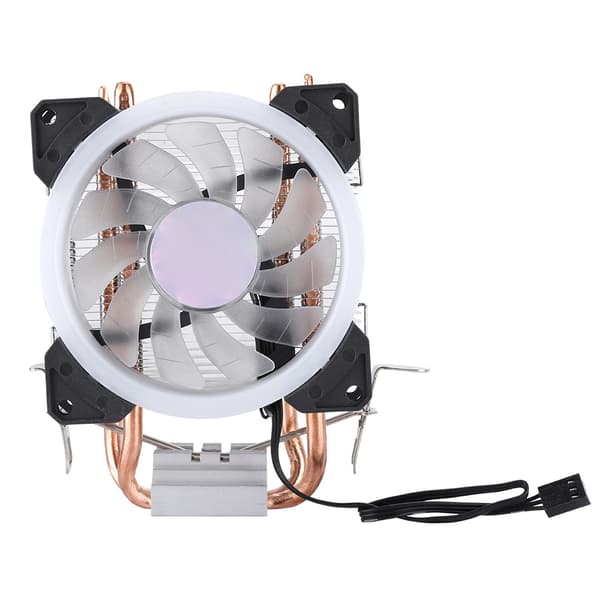 9cm CPU-køler 2 rør enkelt ventilator CPU-køling radiator Aurora farverige lys luftkøling ventilator