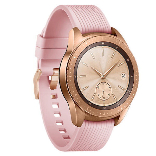 Blød silikone urrem udskiftning armbånd til Sumsung galaxy Watch R810 42mm (Pink)