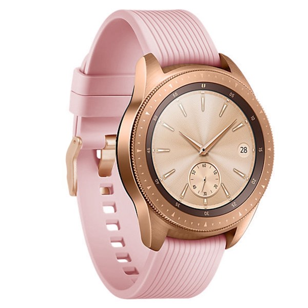 Pehmeä silikoni rannekoru rannekkeen vaihto Sumsung galaxy Watch R810 42mm (Pink)