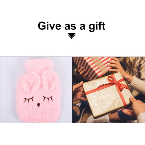 1 Set Varmvattenflaska Bärbar Varmvattenflaska Uppvärmda Handvärmare Vatteninjektionsficka Varmvattenflaskor Påskgåvor Mini Gåvor Varmvattenflaska (Rosa)