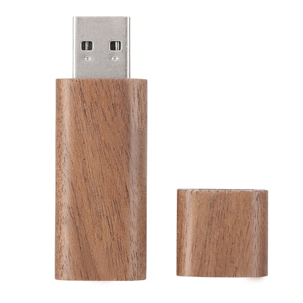 Valnötsträ Skal USB 2.0 Flashminne Lagringsenhet Med Box U-skiva (16G)