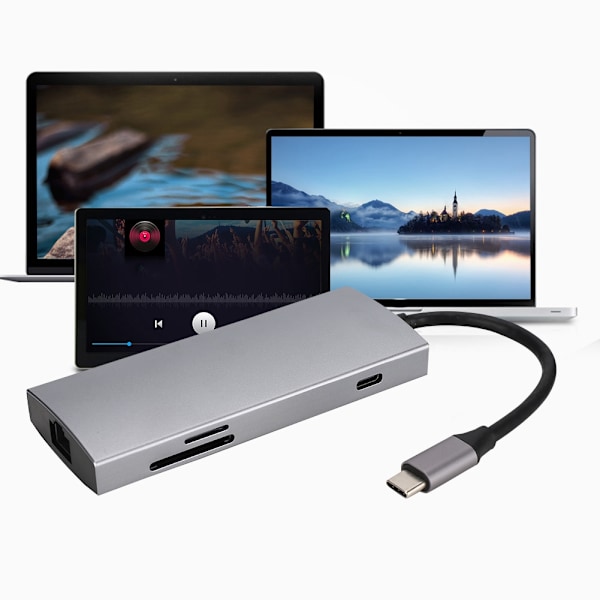 VT106 7-i-1 Multifunktions-Erweiterungs-Dockingstation-Hub für Notebooks mit Typ-C-Schnittstelle