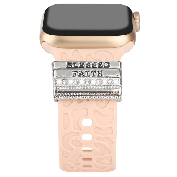 4 STK/sett Klokkebånd Smykker til Apple Watch Series Strap Charms Loops Dekorasjoner Klokkebånd Dekorativ ring for Samsung Huawei