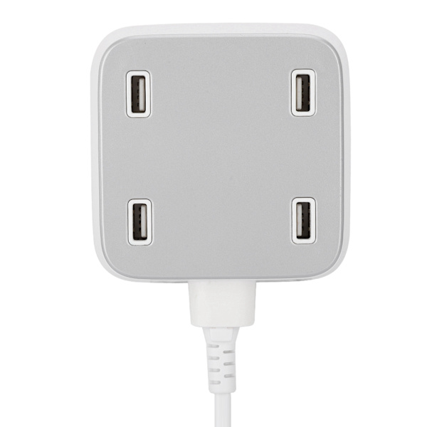 XBX07A 4-porters USB Hjemme AC Vegglader 4 USB 5A Lader Hvit