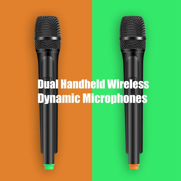 VHF Dual-kanals trådløs mikrofon system Hi-Fi trådløs mikrofon system til KTV -