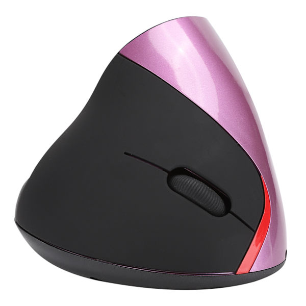 Ergonomisk lodret højglans UV-maling overflade 1200DPI 2.4G trådløs optisk mus (lilla)