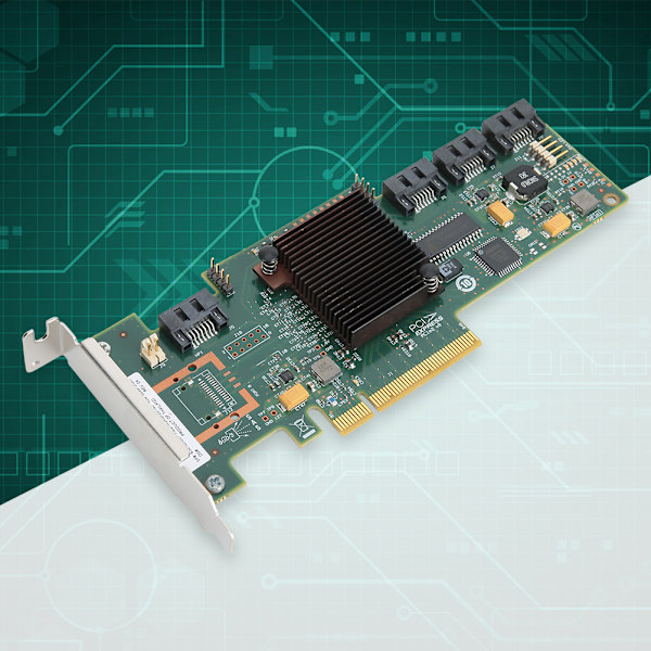 Dual Mode SATA til SAS 4-Port Disk Short Bezel Array Card LSi 9212-4i 6GB til Windows 10 / 8 / 7IT Mode