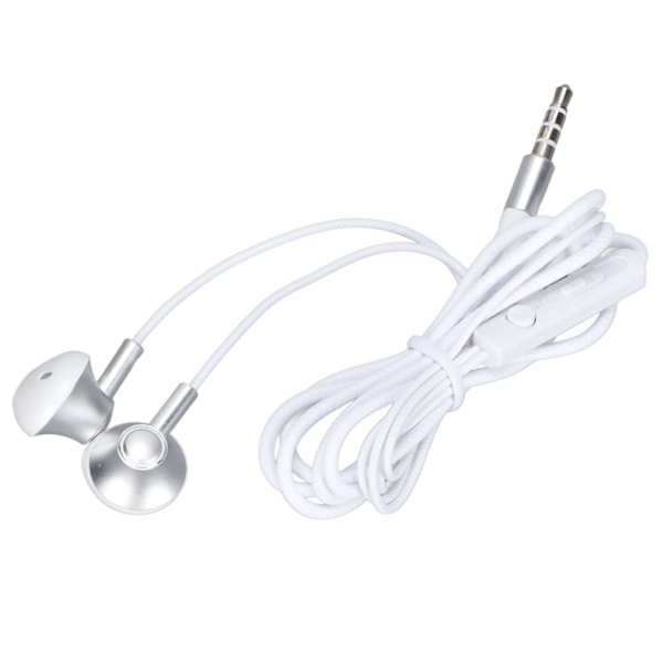 YZXY15 Kablet Earphones 3.5mm Støjreduktion Kraftig Bas Earbuds med Mikrofon og Lydstyrkekontrol til Telefoner PC(Sølv )