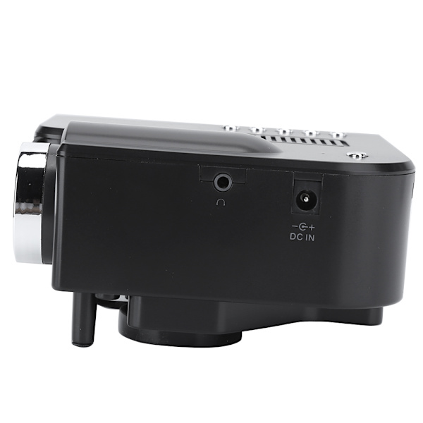 Bærbar hjemmebiograf LED Mini kablet projektor HD 1080P VGA USB HDMI   Sort