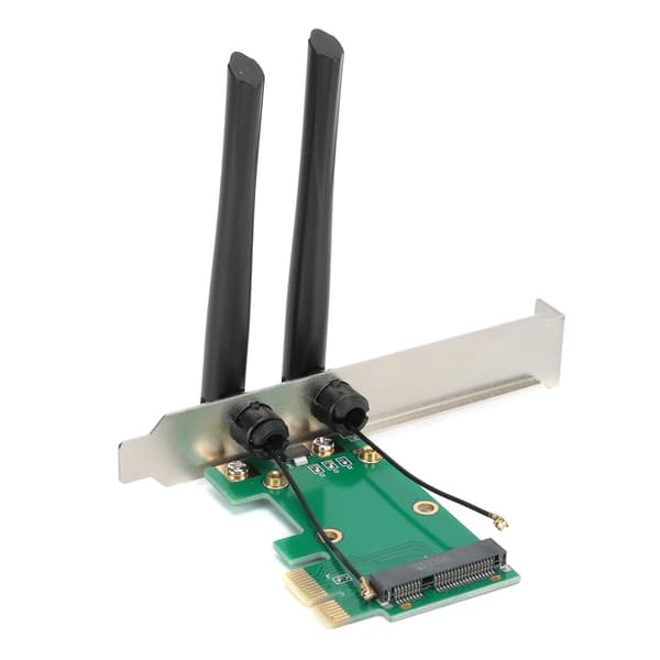Mini PCIE til PCIE Adapterkort Trådløs Wifi Desktop Computer Netværkskonverter (2DB Antenne)